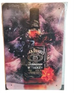Retro Metalskilt - Jack Daniels Red Flower